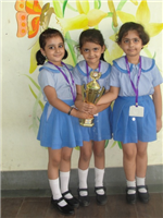 Radhya,Rajnandini & Jovika. First in Inter School Drawing and & Painting Competition.
